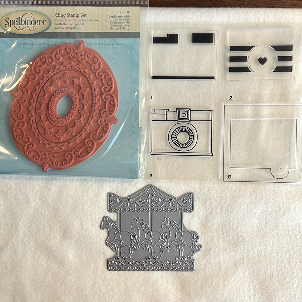 Spellbinders Lot of Crafting Stamps and Metal Die cuts
